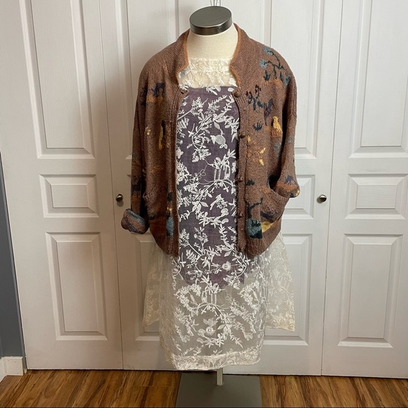 Sheer Embroidered Dress - Picture 2 of 10